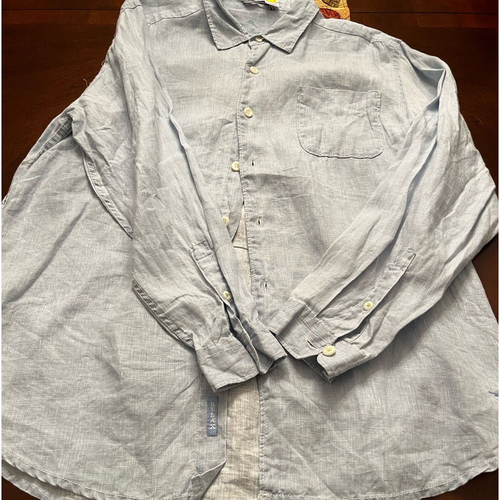 Tommy Bahama long sleeve linen denim style shirt NWT ⛱️☀️👔 - Picture 7 of 7